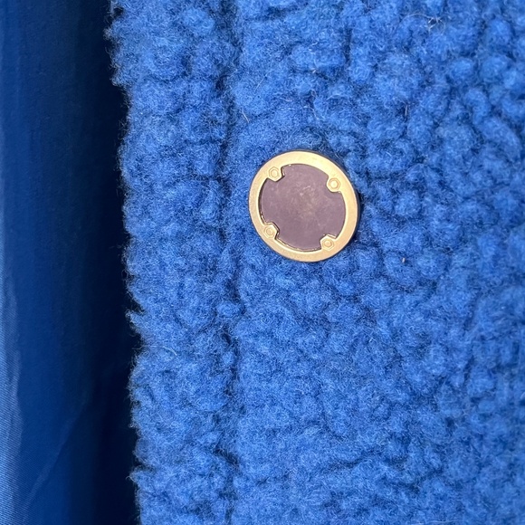 Pieces Pcnola teddy coat Cobalt blue NWT - Picture 14 of 16